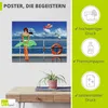 ARTland Poster Pin-up girl an der Reling Größe: 60x45 cm Produktbild-Vorschau 2