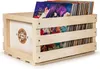 Crosley caisse de rangement en bois pour disques vinyle Voir les images du produit 1