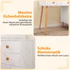 COSTWAY Make-up tafel met kruk, afneembare LED-spiegel, 3 Productafbeelding-voorbeeld 6