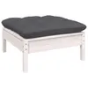 vidaXL 12-tlg. Garten-Lounge-Set mit Kissen Weiß Massivholz Produktbild-Vorschau 6