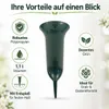 Vaso per tombe in plastica di circa 37 cm, verde Anteprima dell’immagine prodotto 4