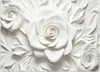 Vlies fototapete Weiße Blumen 3D 350x245 cm Feeby Weiß Produktbild-Vorschau 3