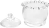 A clear glass jar with a lid, shown separately on a white background. Produktbild-Vorschau