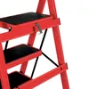Klapptritt mit 3 Stufen Klappbar Stahl mit Haltegriff Rot Produktbild-Vorschau 10