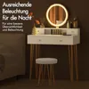 ALFORDSON Nowoczesny zestaw toaletki LED w kolorze białym i Podgląd zdjęcia produktu 6