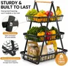 Obstkorb mit 3 Ebenen, Obstschale Halter, Gemüseregal, Produktbild-Vorschau 3