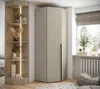 A corner of a room with a tall cabinet and shelving unit. Produktbild-Vorschau
