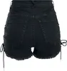 Urban Classics Hotpant Damen Ladies Highwaist Denim Lace Up Produktbild-Vorschau 7