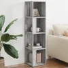 vidaXL Rohový regál Grey Sonoma 33x33x132 cm odvodený Náhľad obrázku produktu 2