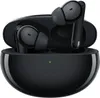 A pair of black wireless earbuds in their charging case. Produktbild-Vorschau