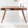 Design Schreibtisch RETRO 120cm braun Sheeshamholz stone Produktbild-Vorschau 1
