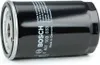 A black oil filter with silver metal end caps, with text printed on the side. Produktbild-Vorschau
