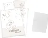 3 tlg Baby Bettwäsche Set - Lieblings Mensch Beige - Produktbild-Vorschau 1