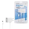 A white LogiLink USB wall charger with a Micro-USB cable and two additional USB ports, presented in its retail packaging. Anteprima dell’immagine prodotto