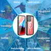 A collage of images showing various activities where the phone case can be used, with a central image of the phone case. Produktbild-Vorschau