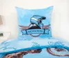 A motocross-themed pillowcase and duvet cover set on a bed. Produktbild-Vorschau