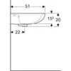 Geberit Waschtisch RENOVA m HL mit Überlauf 650x510mm Produktbild-Vorschau 4