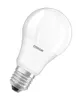 A white LED light bulb with a silver screw base, shown against a white background. Produktbild-Vorschau