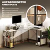 HOMCOM L-förmiger Schreibtisch 168 x 120 cm Eckschreibtisch Produktbild-Vorschau 4