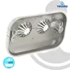 tecuro Universal Doppel-Scharnierrosette für Rohr Ø 10 mm Produktbild-Vorschau 3