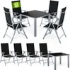 CASARIA® Gartenmöbel Set 4 Stühle mit Tisch 90x90cm Produktbild-Vorschau 1