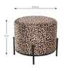 HAKU Sitzhocker Motiv, schwarz - MDF, Metall, Textilgewebe, Produktbild-Vorschau 3
