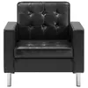 vidaXL Sessel Schwarz 75x70x75 cm Kunstleder Produktbild-Vorschau 3