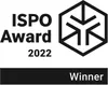 This image is a graphic award logo for the ISPO Award 2022 Winner. Produktbild-Vorschau