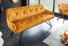 Design Bank EUPHORIA 156cm senfgelb Samt im Retrostil mit Produktbild-Vorschau 4
