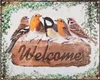 Moritz Blechschild 25 x 20 cm Welcome Schild Vögel Deko Produktbild-Vorschau 1