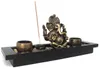 Zen - Garten mit Ganesha Figur Teelichter Stein mit Produktbild-Vorschau 2