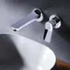 A modern bathroom sink with a wall-mounted faucet. Produktbild-Vorschau