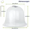 A diagram showing the dimensions of a plant cloche. Produktbild-Vorschau
