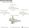 Homestyle4u drevená posteľ 120x200 s matracom a lamelovým Náhľad obrázku produktu 5