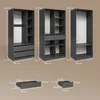 Armoire à vêtements Livinity Trento Anthracite Lot de 3, Voir les images du produit 3