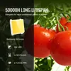 A split image showing a grow light LED chip on the left and ripe tomatoes on the vine on the right. Anteprima dell’immagine prodotto
