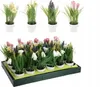 Fleurs artificielles décoratives dans un pot blanc 23 cm Voir les images du produit 1
