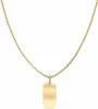 Collar de acero chapado en oro con cristales, diseño tipo Vista previa de la imagen del producto 2