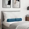 vidaXL Coussin bolster 2 pièces bleu Ø 15 x 40 cm tissu Voir les images du produit 3