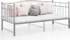The Living Store Ausziehsofa Bettgestell Grau Metall 90x200 Produktbild-Vorschau 1