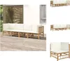 vidaXL 4-tlg. Garten-Lounge-Set mit Cremeweißen Kissen Produktbild-Vorschau 1