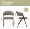 Set van vier vintage-eetkamerstoelen, met ergonomische Productafbeelding-voorbeeld 3