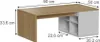 Table basse Vicco Kivo Blanc 90x50cm avec 4 compartiments Voir les images du produit 2