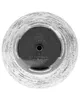 The bottom view of a light gray planter pot with a textured exterior and a dark gray base. Podgląd zdjęcia produktu