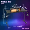 A diagram showing the dimensions of a gaming desk. Anteprima dell’immagine prodotto