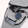 Herren Sling Bag Crossbody Tasche mit USB Port, A0575 Grau Produktbild-Vorschau 2