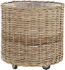 KRINES HOME Duży rattanowy kosz na rośliny okrągły pleciony Podgląd zdjęcia produktu 4