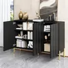 Merax Sideboard mit 3 Türen und verstellbare Böden, Produktbild-Vorschau 4