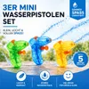 set di 3 mini pistole ad acqua - circa 8 cm con gittata Anteprima dell’immagine prodotto 5