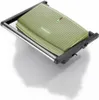 A green Rohnson R-2715 Nostalgie sandwich maker is shown from a diagonal angle on a white background. Produktbild-Vorschau